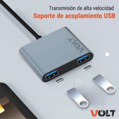 Concentrador USB 3.0 de 4 puertos