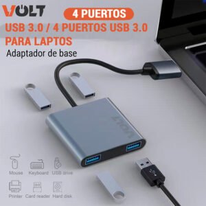 Concentrador USB 3.0 de 4 puertos