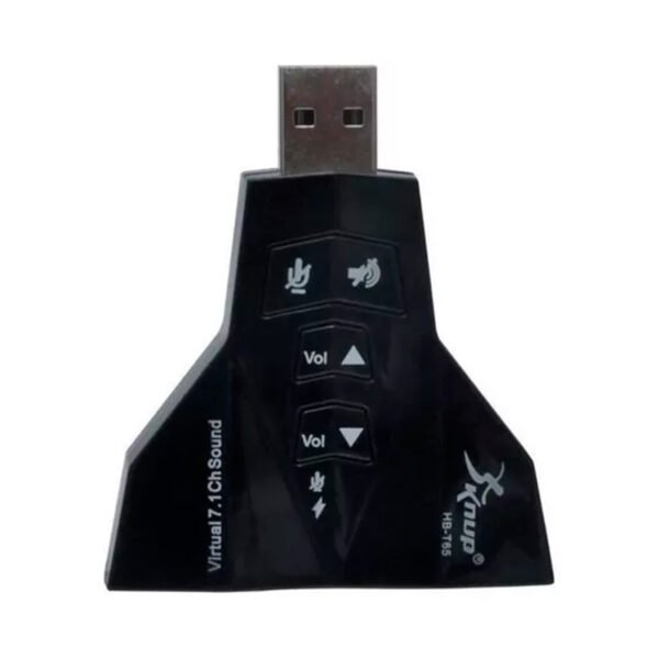 Adaptador de tarjeta de sonido USB Knup HB-T65