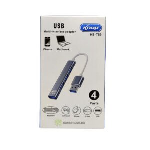 Hub USB 3.0 de 4 Puertos Knup HB-T69