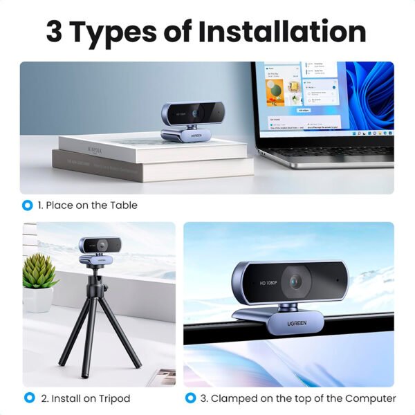 Camara web UGREEN CM678 1080P USB Full HD
