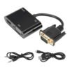 Adaptador VGA Macho a VGA Hembra y HDMI