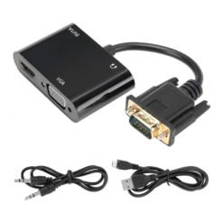Adaptador VGA Macho a VGA Hembra y HDMI
