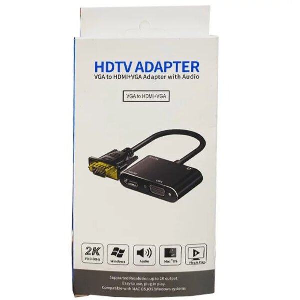 Adaptador VGA Macho a VGA Hembra y HDMI
