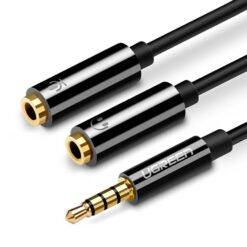 Cable divisor de auriculares Ugreen mini jack de 3,5 mm con micrófono AUX de 20 cm
