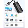 Adaptador USB a Ethernet UGREEN Modelo: CR111