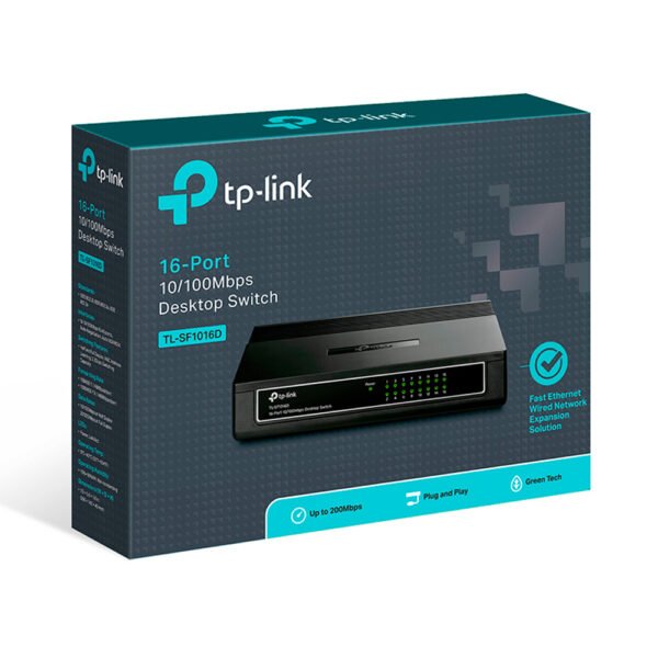 Switch TP-LINK de 16 puertos 10/100Mbps