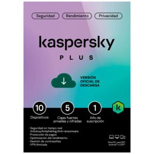Kaspersky Plus 10 Dispositivos 1 Año VPN ilimitado