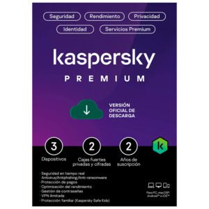 Kaspersky Premium 3 Dispositivos 2 Años VPN ilimitado