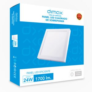 Luz Led Cuadrada de Sobreponer 6500K 24W Dimax