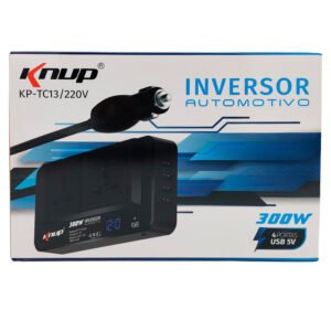 Inversor Automotriz Knup 300W 12V a 220V (KP-TC13)