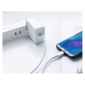 CABLE DE CARGA USB-C a USB-C 60W 3A (Blanco)