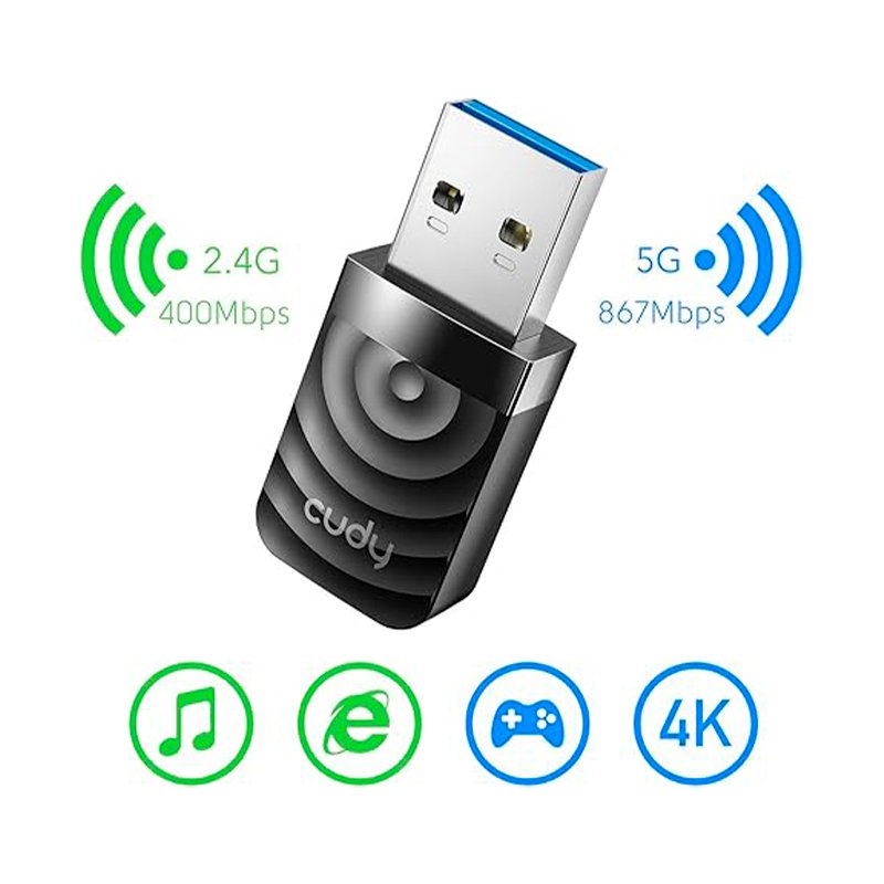 Adaptador USB Wi-Fi AC1300 Cudy WU1300S
