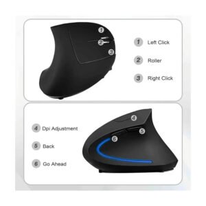 Mouse Ergonómico Inalámbrico Vertical KP-MU025
