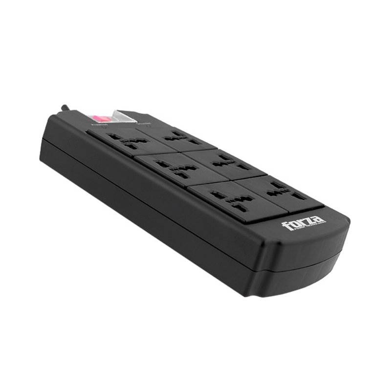 Supresor Protector de Tensión Forza 1800W 5 Salidas Universales 120V-240V