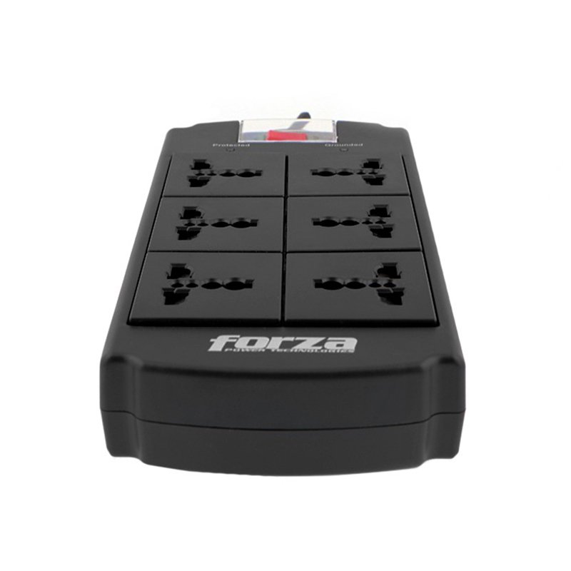Supresor Protector de Tensión Forza 1800W 5 Salidas Universales 120V-240V