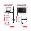 SOPORTE COMBINADO DE ESCRITORIO PARA LAPTOP Y MONITOR