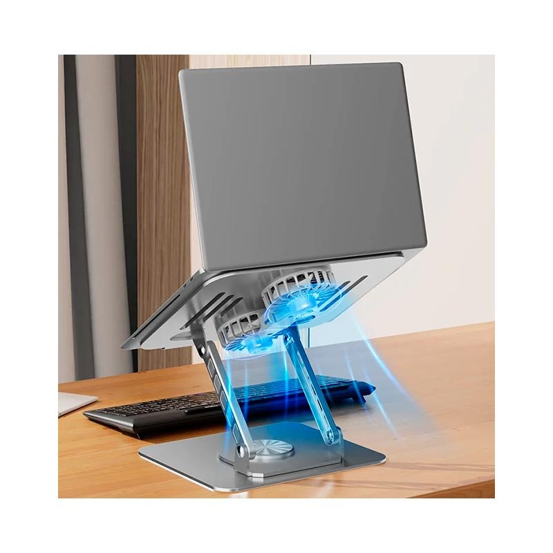 SOPORTE-PARA-LAPTOP-DE-ALUMINIO-CON-ROTACIÓN-360°-Y-VENTILADOR