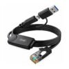 ADAPTADOR DE RED A USB Y C 1.5 METROS 3.0 KNUP KP-AD173
