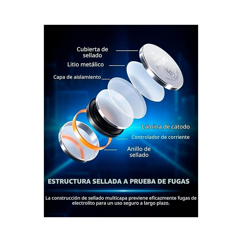 Pila-Litio-CR2032-Philips-3V-210-240mAh
