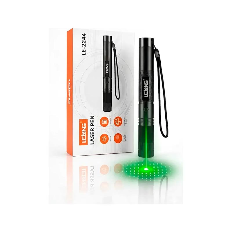 PUNTERO LASER PEN COLOR VERDE LELONG LE-2244 300LM 1200MAH